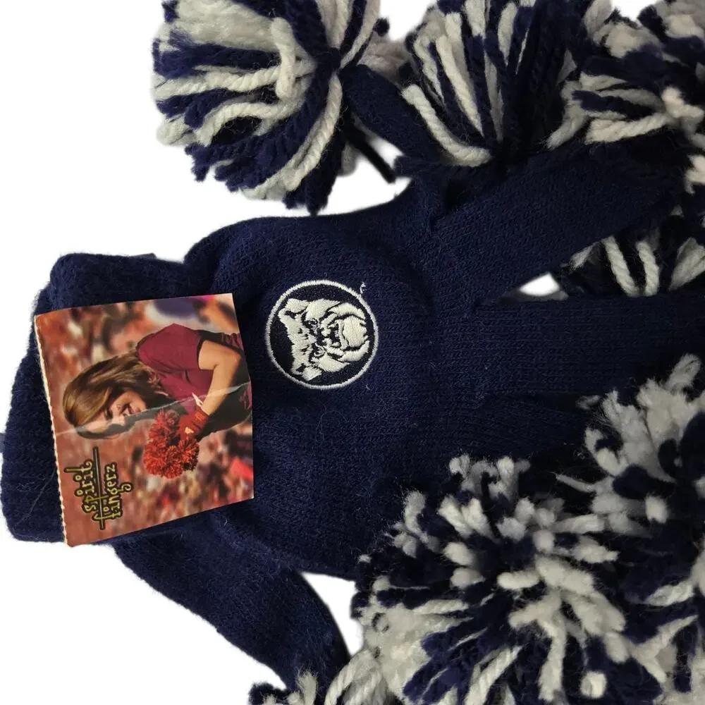 Butler Bulldogs Spirit Fingerz Pom Pom Gloves One Size Fits All NEW Winter